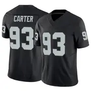 Men's Black Limited Zach Carter Las Vegas Vapor F.U.S.E. Jersey