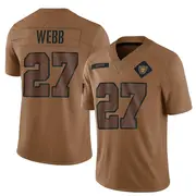 Men's Brown Limited Sam Webb Las Vegas 2023 Salute To Service Jersey