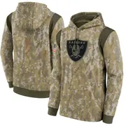 Men's Camo Las Vegas Raiders 2021 Salute to Service Therma Performance Pullover Hoodie