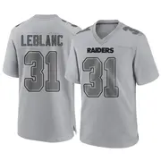 Men's Gray Game Cre'Von LeBlanc Las Vegas Atmosphere Fashion Jersey