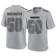 Men's Gray Game Jacob Bobenmoyer Las Vegas Atmosphere Fashion Jersey