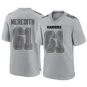 Men's Gray Game Jordan Meredith Las Vegas Atmosphere Fashion Jersey