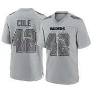 Men's Gray Game Qwynnterrio Cole Las Vegas Atmosphere Fashion Jersey