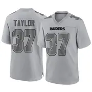 Men's Gray Game Trey Taylor Las Vegas Atmosphere Fashion Jersey