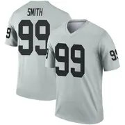 Men's Legend Aldon Smith Las Vegas Inverted Silver Jersey