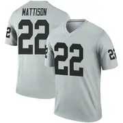 Men's Legend Alexander Mattison Las Vegas Inverted Silver Jersey