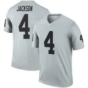 Men's Legend Shedrick Jackson Las Vegas Inverted Silver Jersey