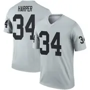 Men's Legend Thomas Harper Las Vegas Inverted Silver Jersey