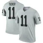 Men's Legend Tre Tucker Las Vegas Inverted Silver Jersey