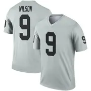 Men's Legend Tyree Wilson Las Vegas Inverted Silver Jersey