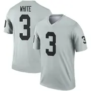 Men's Legend Zamir White Las Vegas Inverted Silver Jersey