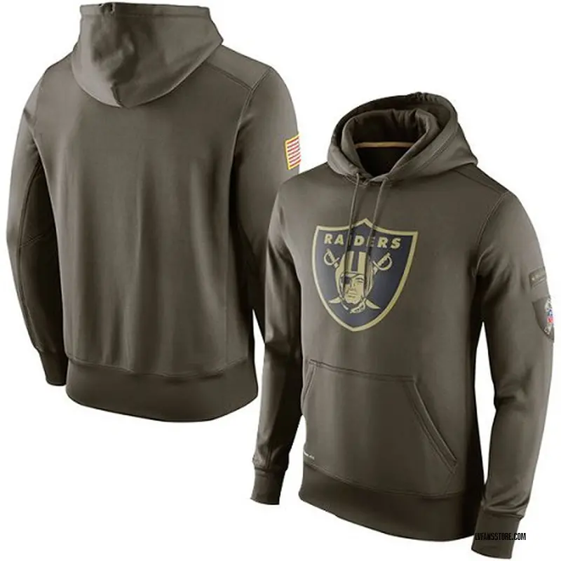 Men's Olive Las Vegas Raiders Salute to Service KO Performance Hoodie