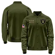 Men's Olive Las Vegas Raiders Salute to Service Sideline Performance Jacket