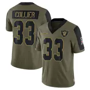 Men's Olive Limited Chris Collier Las Vegas 2021 Salute To Service Jersey