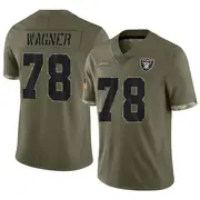 Men's Olive Limited Dalton Wagner Las Vegas 2022 Salute To Service Jersey