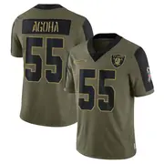 Men's Olive Limited David Agoha Las Vegas 2021 Salute To Service Jersey