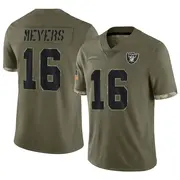 Men's Olive Limited Jakobi Meyers Las Vegas 2022 Salute To Service Jersey