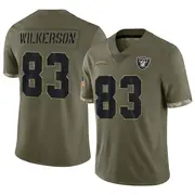 Men's Olive Limited Kristian Wilkerson Las Vegas 2022 Salute To Service Jersey