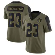 Men's Olive Limited Nickell Robey-Coleman Las Vegas 2021 Salute To Service Jersey