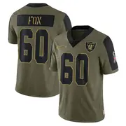 Men's Olive Limited Tomari Fox Las Vegas 2021 Salute To Service Jersey