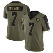 Men's Olive Limited Tre'von Moehrig Las Vegas 2021 Salute To Service Jersey