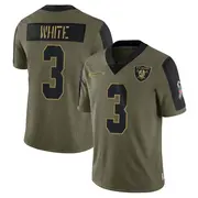 Men's Olive Limited Zamir White Las Vegas 2021 Salute To Service Jersey