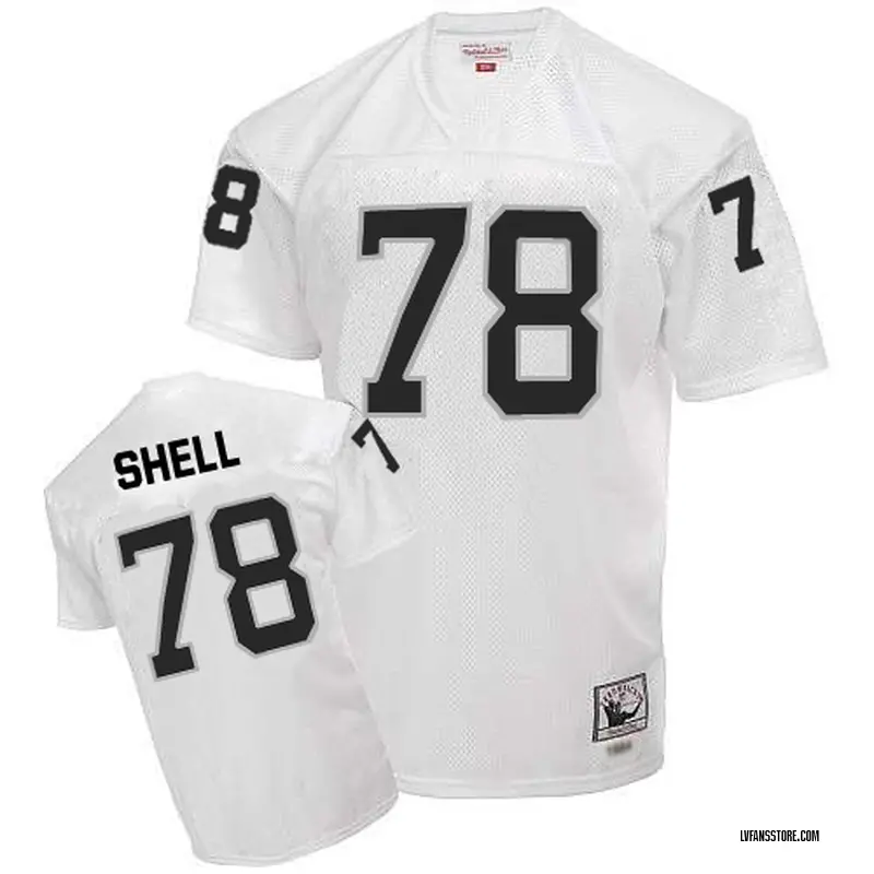 Men's White Authentic Art Shell Las Vegas Throwback Jersey