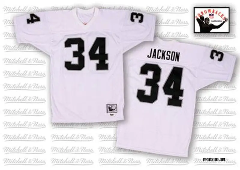 Men's White Authentic Bo Jackson Las Vegas Throwback Jersey