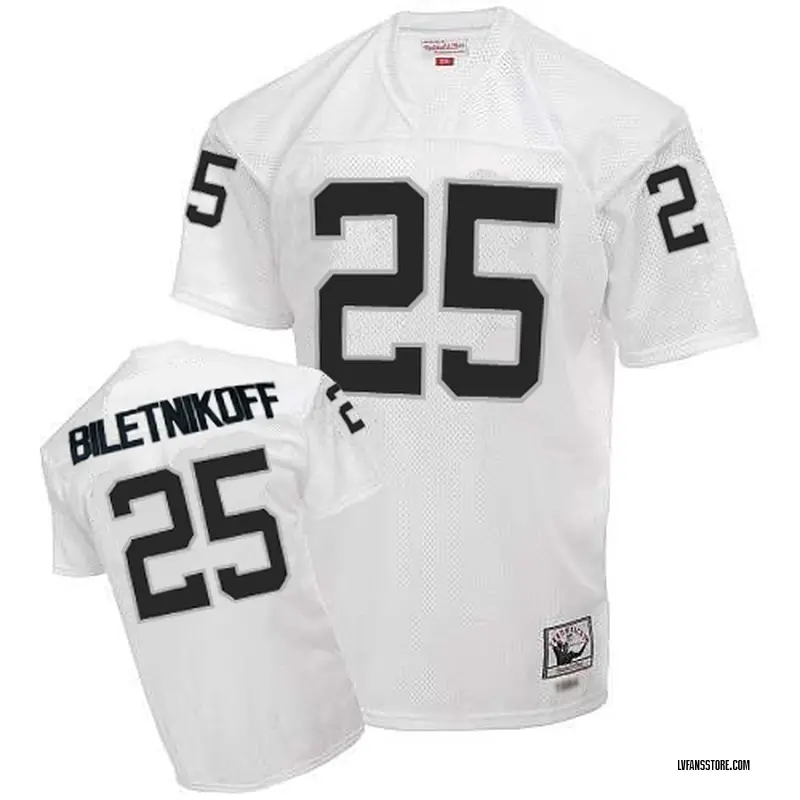 Men's White Authentic Fred Biletnikoff Las Vegas Throwback Jersey