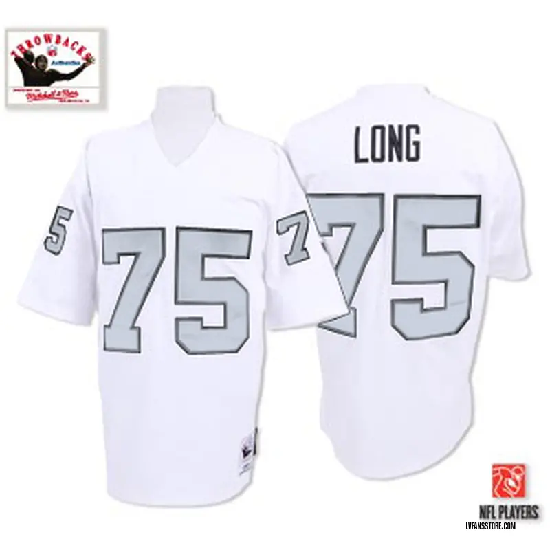 Men's White Authentic Howie Long Las Vegas Mitchell And Ness Silver No. Jersey