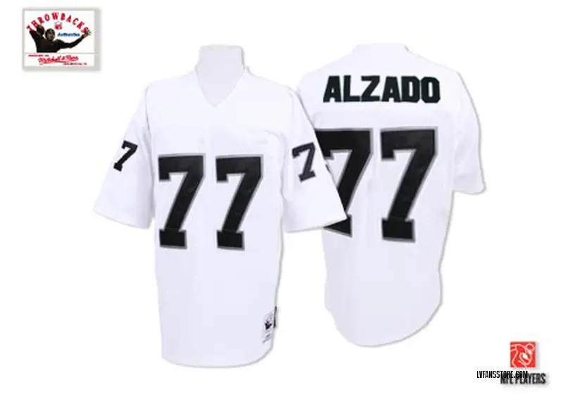 Men's White Authentic Lyle Alzado Las Vegas Throwback Jersey