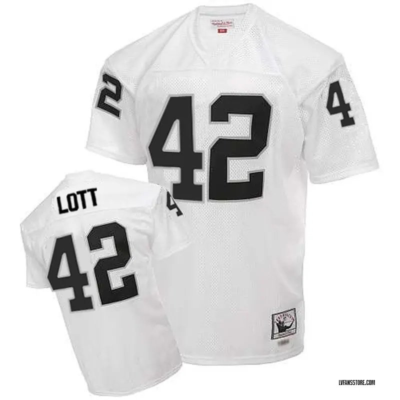 Men's White Authentic Ronnie Lott Las Vegas Throwback Jersey