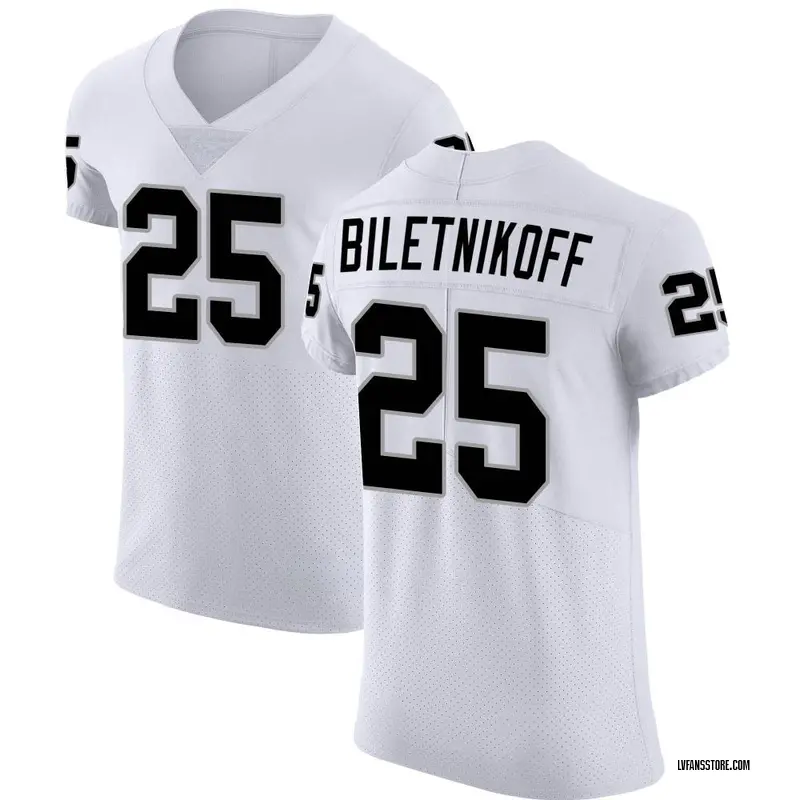 Men's White Elite Fred Biletnikoff Las Vegas Vapor Untouchable Jersey