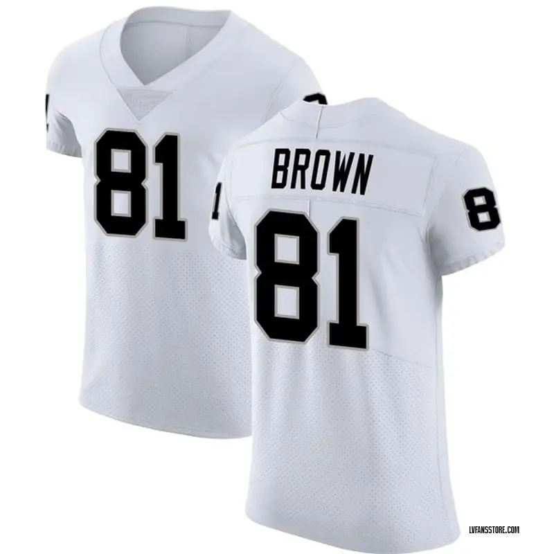 Men's White Elite Tim Brown Las Vegas Vapor Untouchable Jersey