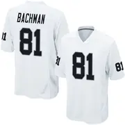 Men's White Game Alex Bachman Las Vegas Jersey