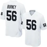 Men's White Game Amari Burney Las Vegas Jersey