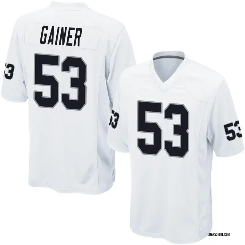 Men's White Game Amari Gainer Las Vegas Jersey