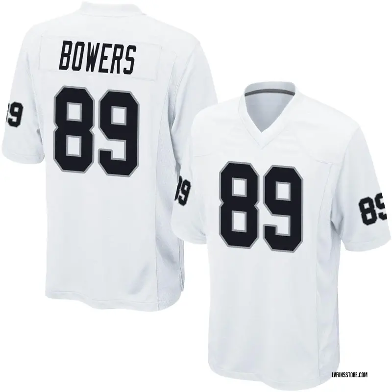 Men's White Game Brock Bowers Las Vegas Jersey