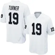 Men's White Game DJ Turner Las Vegas Jersey