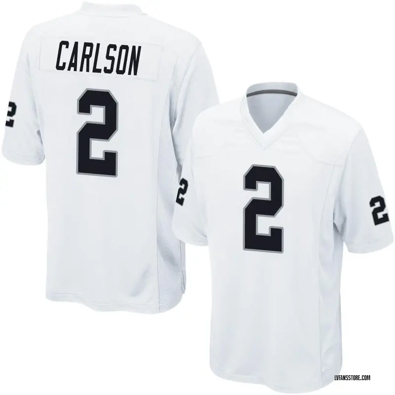 Men's White Game Daniel Carlson Las Vegas Jersey