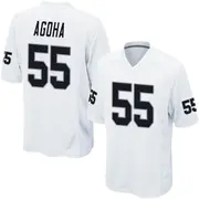 Men's White Game David Agoha Las Vegas Jersey