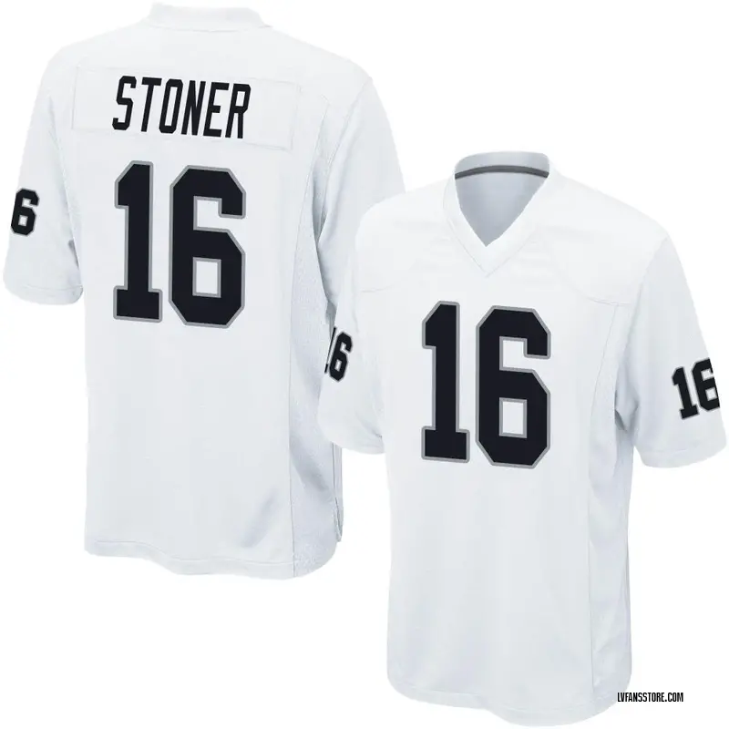 Men's White Game Dillon Stoner Las Vegas Jersey