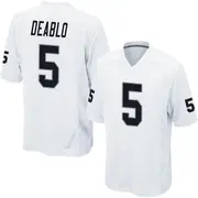 Men's White Game Divine Deablo Las Vegas Jersey