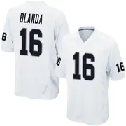 Men's White Game George Blanda Las Vegas Jersey