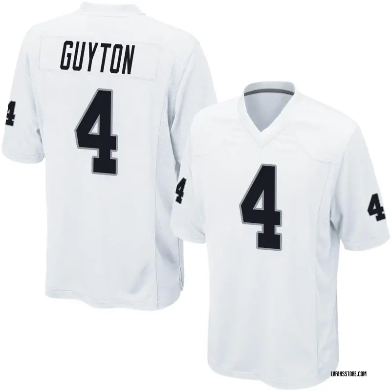 Men's White Game Jalen Guyton Las Vegas Jersey