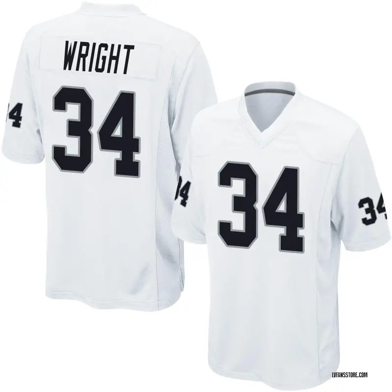 Men's White Game K.J. Wright Las Vegas Jersey