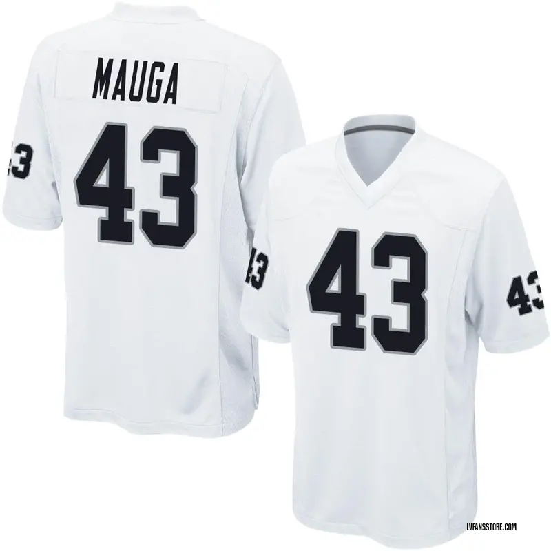 Men's White Game Kana'i Mauga Las Vegas Jersey