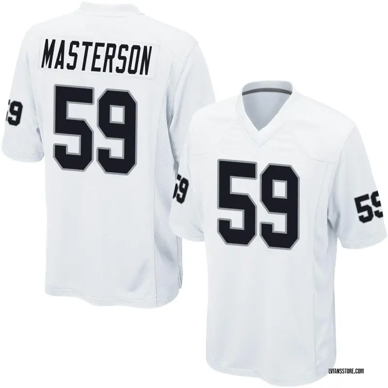 Men's White Game Luke Masterson Las Vegas Jersey