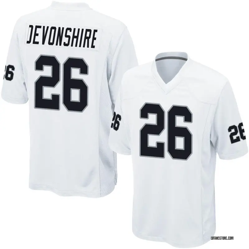 Men's White Game M.J. Devonshire Las Vegas Jersey