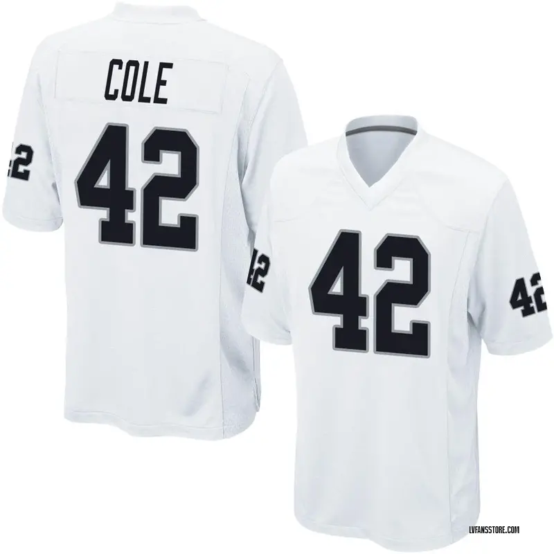 Men's White Game Qwynnterrio Cole Las Vegas Jersey